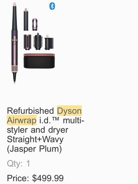 Dyson Jasper Plum Multi-Styler with Rose Gold Accents